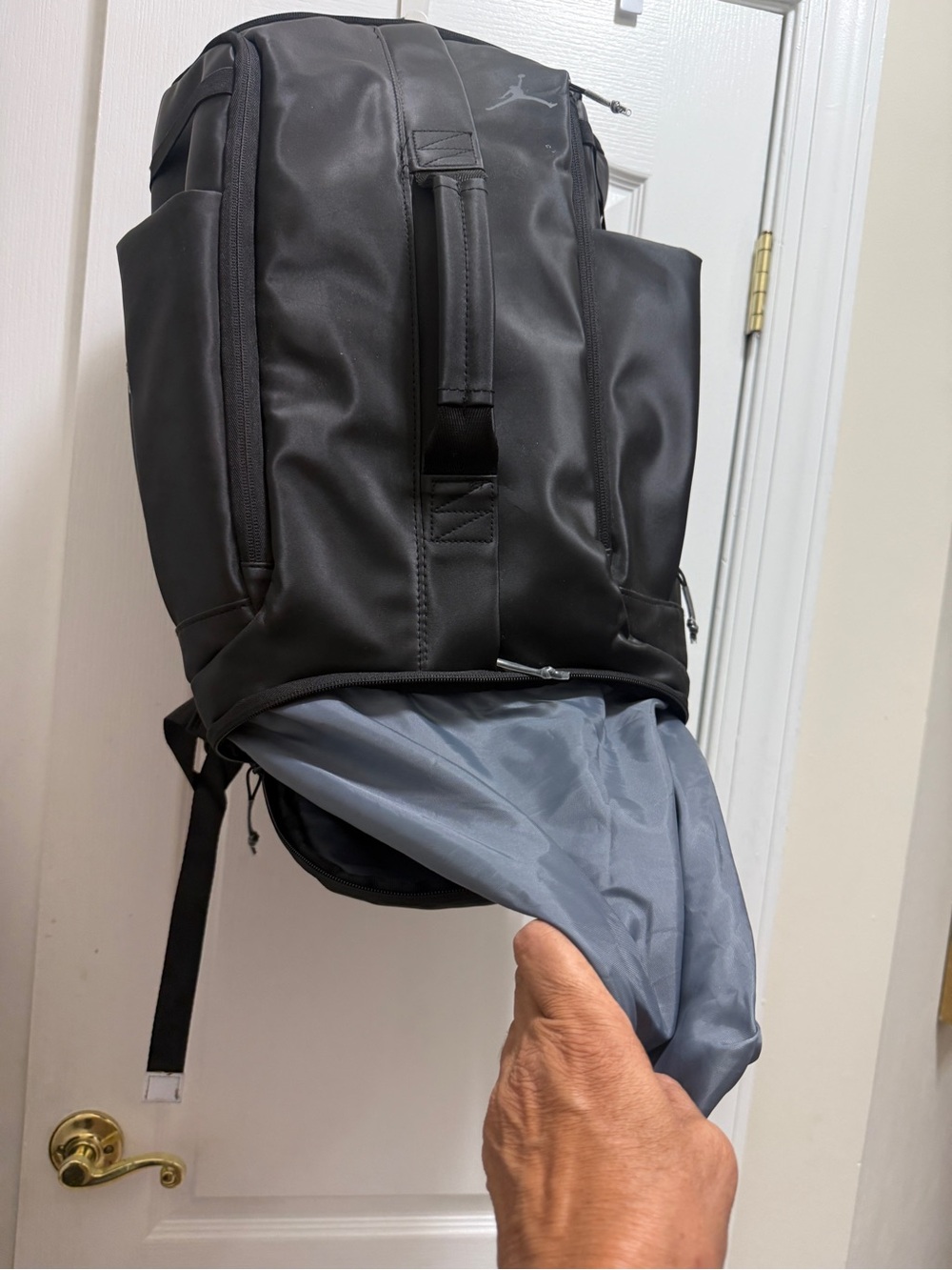 Jordan Black Men's Athletic Backpack with Subtle Jumpman - Picture 6 of 15